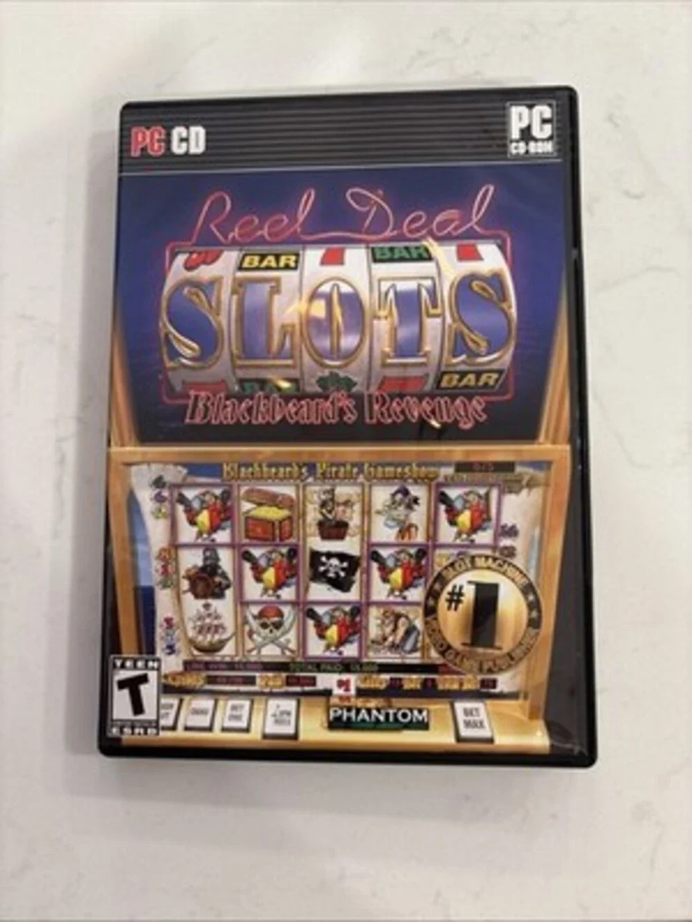 Y2K Reel Deal Slots: Blackbeard's Revenge PC CD Game with Manual & Cover Tested